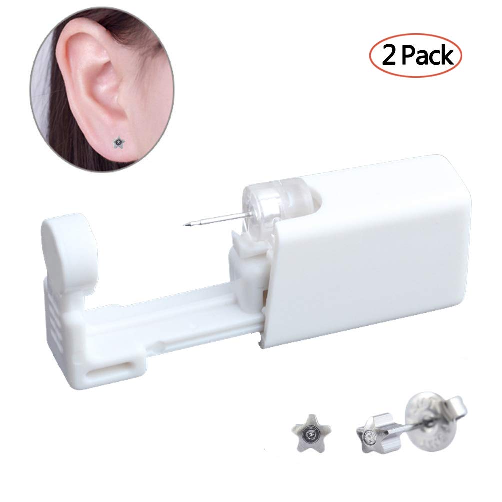 2 PCS Disposable Ear Piercing Gun, No Pain Safety Unit Tool