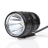 Bright Rechargeable LED Bike Light Headlight bike headlight Combination (Black)