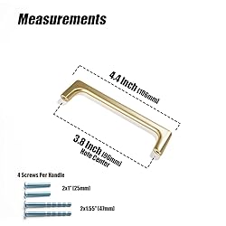 Goo-Ki Brushed Brass Zinc Alloy Cabinet Pull,Modern