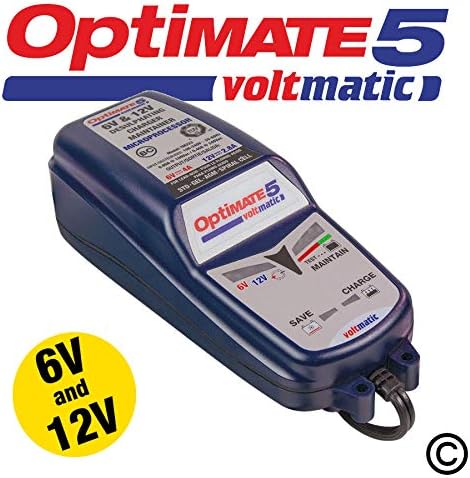 OptiMate 5 Select 6V 12V Classic Car Smart Automatic Battery Charger Optimiser, Black