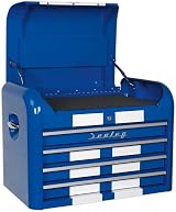 Sealey AP28COMBO2BWS 10 Drawer Retro Topchest Rollcab Combo Blue White Stripes view 6