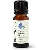 Plant Therapy Organic Juniper Berry Essential Oil 100% Pure, Undiluted, Natural Aromatherapy, Therapeutic Grade 10 mL (1/3 oz)