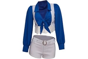 MyheroCos Women's Star Sexy Cheerleader Costume High School Girls Cheerleading Uniform Sports Team Two Piece Set