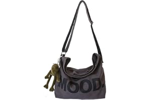 Sumleno Canvas Messenger Vintage Bag Alt Emo Crossbody Bag Goth Punk Shoulder Satchels Harajuku Grunge Handbag