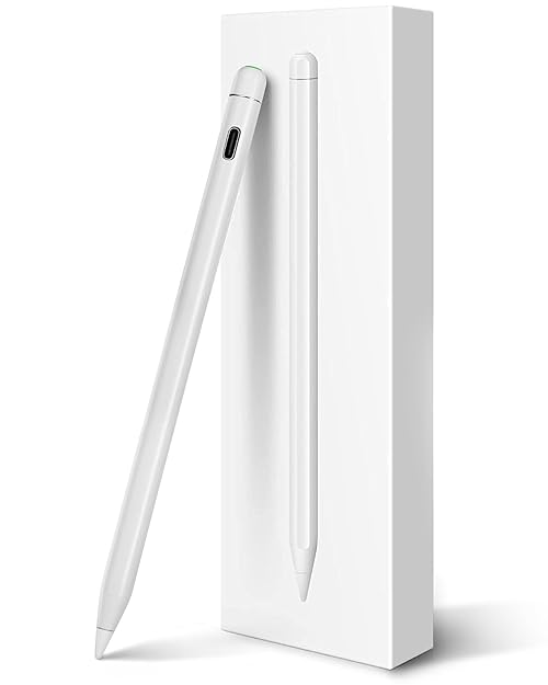 Stylus Pen for iPad 10th&9th Generation, Fast Charging Apple iPad Pencil with Palm Rejection, Tilt Sensitivity, Work for iPad Air 3/4/5, iPad Mini 5/6, iPad 6/7/8/9/10, iPad Pro 11", iPad Pro 12.9"