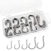 Thekuai Fishing Hooks Octopus Circle Hooks Black High Carbon Steel Hook Set of 75pcs/Box/5Size