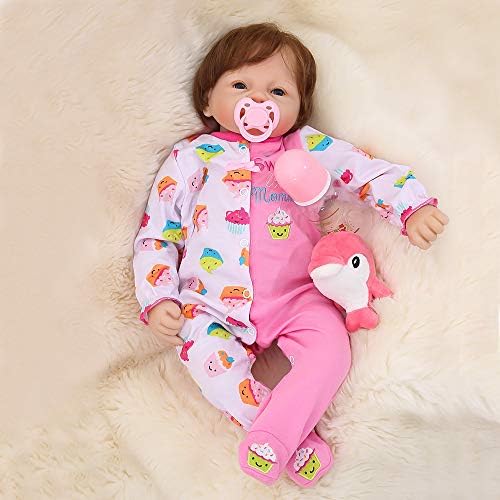 OtardDolls Lifelike Doll Handmade 22 Inch 55cm Soft Silicone Vinyl Similar to A Real Baby Realistic Dolls Cute Fashion Child Toy for Birthday Xmas Gift Ages 3+