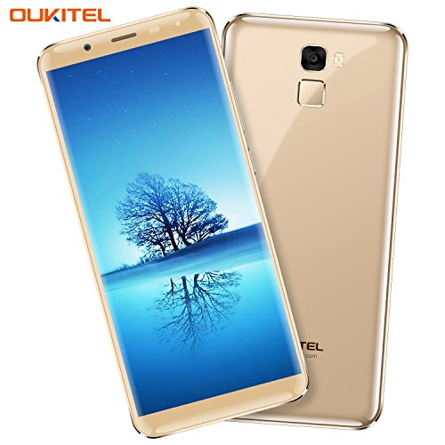 Telefonos Moviles Libre, OUKITEL K5000 4G Smartphone (18: 9 Relación Visión Completa) 5.7 Pulgadas 5000mAh Batería Cámara Sony 16MP + Samsung 21MP MT6750T Octa Core 1.5GHz 4GB RAM 64GB ROM Huella Digital GPS Dual SIM