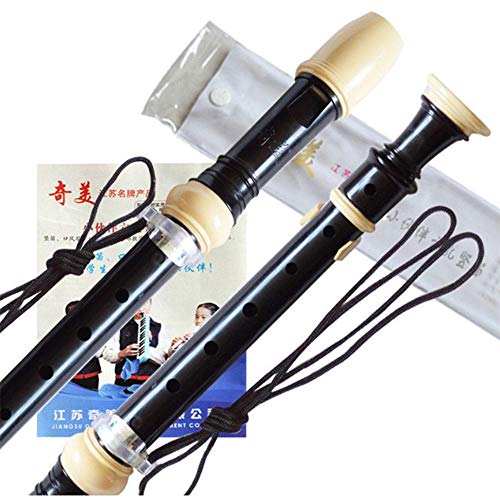 Lannmart 8-Hole Soprano Recorder Clarinet Professional Sound Easy Adjustable Food Grade ABS Non-Toxic Eight Hole Treble Flute Black - Thumbnail 2