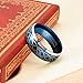 THREE KEYS JEWELRY 6mm 8mm Tungsten Titanium Wedding Ring Blue Laser Celtic Knot Engagement Band for Men Women