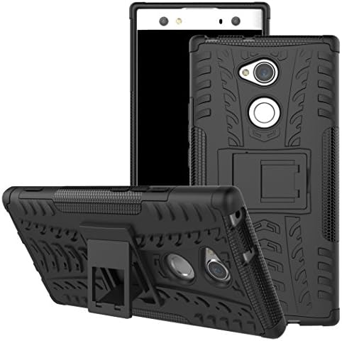 Jhxtech Xperia XA2 Ultra case, [Kickstand] [Heavy Duty Protection] [Dual Layer] Slim Fit Hybrid Shock Proof Protective Case Cover for Sony Xperia XA2 Ultra (black)