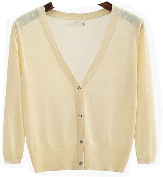Amazon レディース カーディガン Vネック Uvカット 薄 七分袖 春夏秋 7色 カーディガン ボレロ 通販