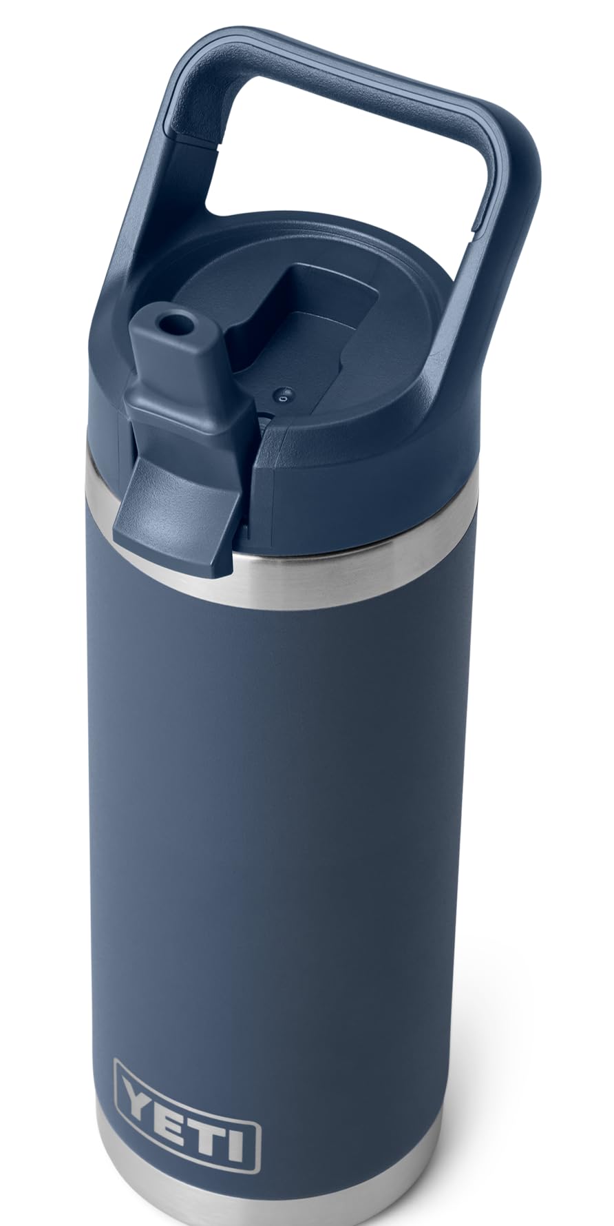 YETI Rambler C Straw Bottle, Stainless Steel Vacuum Insulated Bottle with Leakproof Straw Cap, Navy, 18 oz (532 ml)