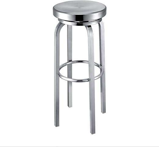 Hongyan Xue Barhocker Aus Edelstahl Drehbar Fur Zuhause Rund Esszimmerstuhl Zahlhohe Kuche Cafe Shop Vordersitz Amazon De Kuche Haushalt