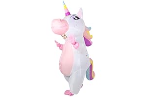 OurWarm Unicorn Inflatable Costume for Adult, Funny Halloween Costume Blow Up Unicorn Costume for Man and Women Halloween Cosplay Supplies