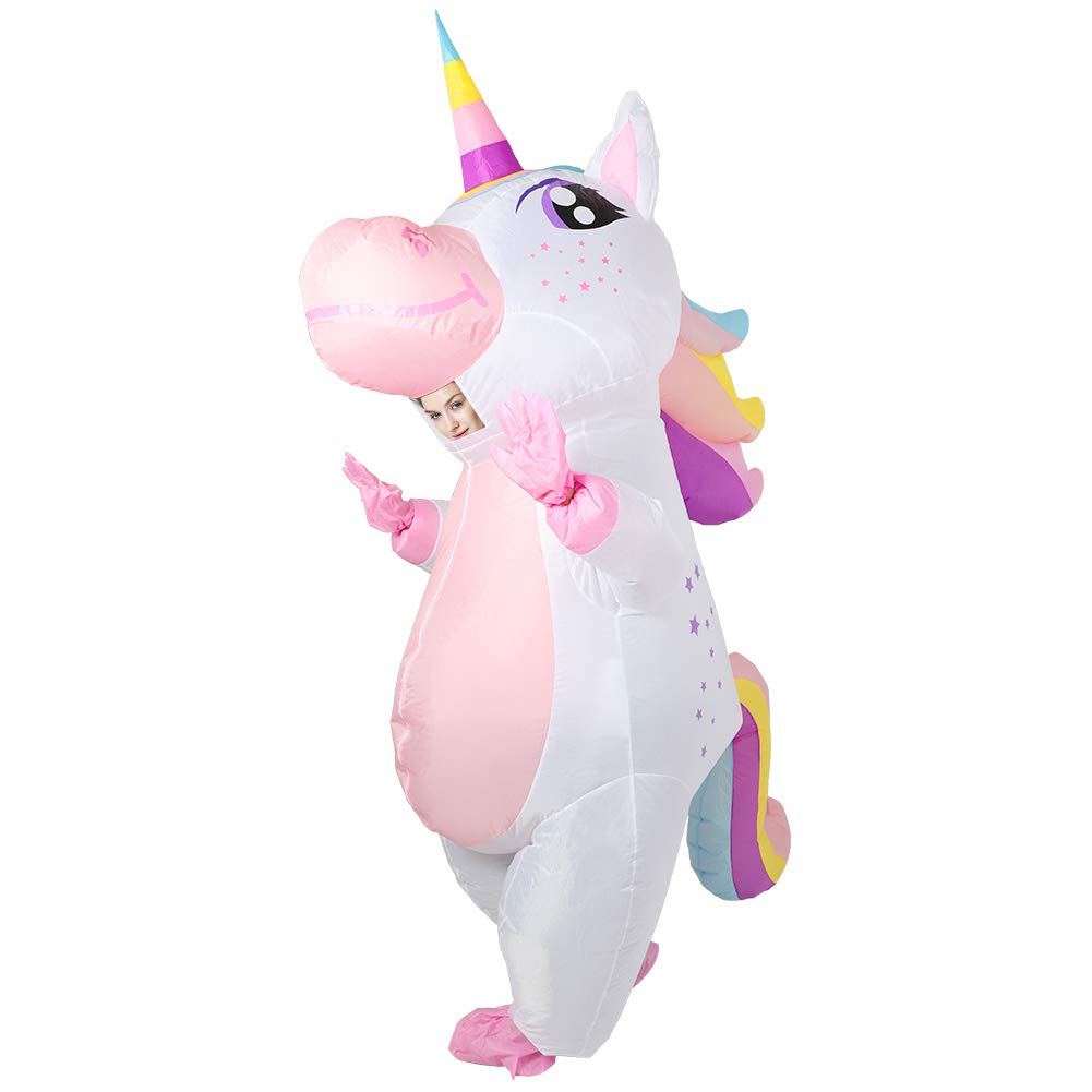 OurWarm Inflatable Unicorn Costume Adult, Funny Halloween Inflatables Costume blow up costumes for Man and Women Halloween Party Cosplay Supplies
