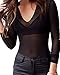 Women's Short Sleeve Long Sleeve Bodycon Clubwear Sheer Pure Mesh Tops T Shirts