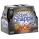 Diet Snapple Bret's Blend Tea Trop-A-Rock Tropical Tea, Six - 16 fl. oz. Bottles