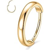 FUNLMO Conch Piercing Jewelry Conch Hoop Cartilage Earring Helix Piercing Jewelry 316L Surgical Steel Conch Earring Huggie Earlobe Earring Small Hoop Earring