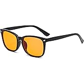 Long Keeper Night Driving Glasses Retro Orange Lens Sunglasses for Women Men Square Night Vision Glasses for Cyling Fishing