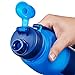 Nomader BPA-Free Collapsible Sports Water Bottle - Foldable with Reusable Leak Proof Twist Cap for Travel Hiking Camping Outdoor and Gym - 22 oz (Vibrant Blue)