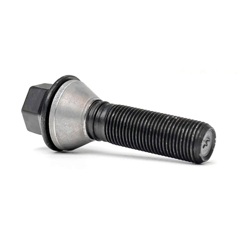 H&R Wheel bolt Taper-Head with movable cone M14x1.25 - Length 48mm - Black (e.g. compatible with BMW)