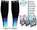 Physix Gear Calf Compression Sleeves for Women and Men - Calf Compression Sleeve for Running, Provides Calf Support and Shin Splints comfort, Compression Sleeves Calf for Enhanced, Black/Blue, L/XL