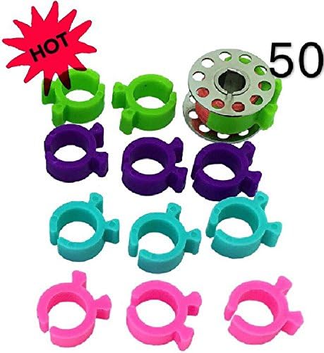 PeavyTailor50 pcs Bobbin Holder Clips for Embroidery Quilting and Sewing Thread