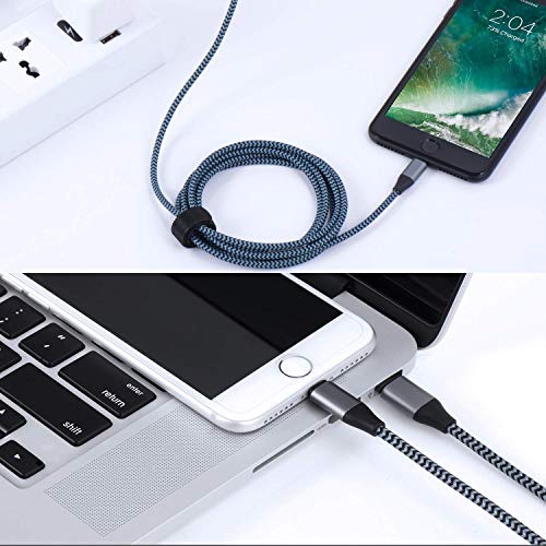 USB C to Lightning Cable, 2 Pack 6Ft Nylon Braided MFi Certified iPhone Charger Compatible with iP - //medicalbooks.filipinodoctors.org
