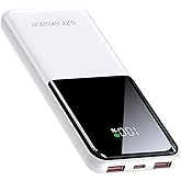 Szfakuer Portable Charger,Slim 10000mAh Power Bank,22.5W USB-C Fast Charging Battery Pack Compatible with iPhone 17/16/15/14/13/12 Pro Samsung Galaxy, iPad, AirPods, Android Tablets (White)
