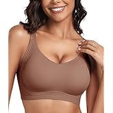 OEAK Womens Seamless Push Up Bras No Underwire Full Coverage Comfortable Bra V Neck Bralettes Wireless Everyday Bra