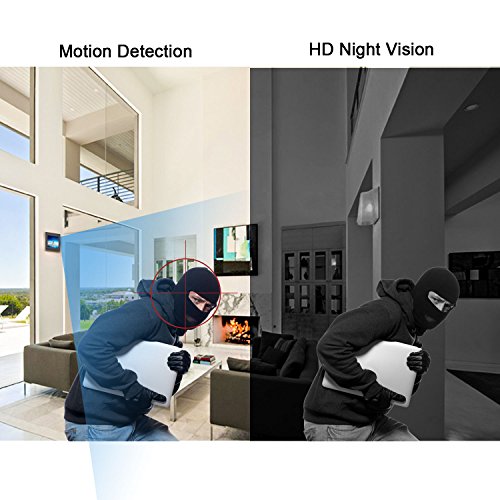 Hidden Spy Camera Photo Frame, Conbrov T10A HD 720P Home Security Camera with Night Vision, Motion Activated Nanny Cam Video Recorder with Built-in 10000mah Battery, 2 Year Long Standby Time