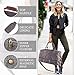 Duffel Bag Weekender Bag for Men and Women Canvas Travel Overnight Carry on Bag with Shoes Compartment Grey