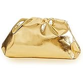 BRYCTSISEN Pleated Evening Vegan Leather Clutch Handbag Purse Metallic PU Cloud Shoulder Bag for Women Evening Purse Handbag