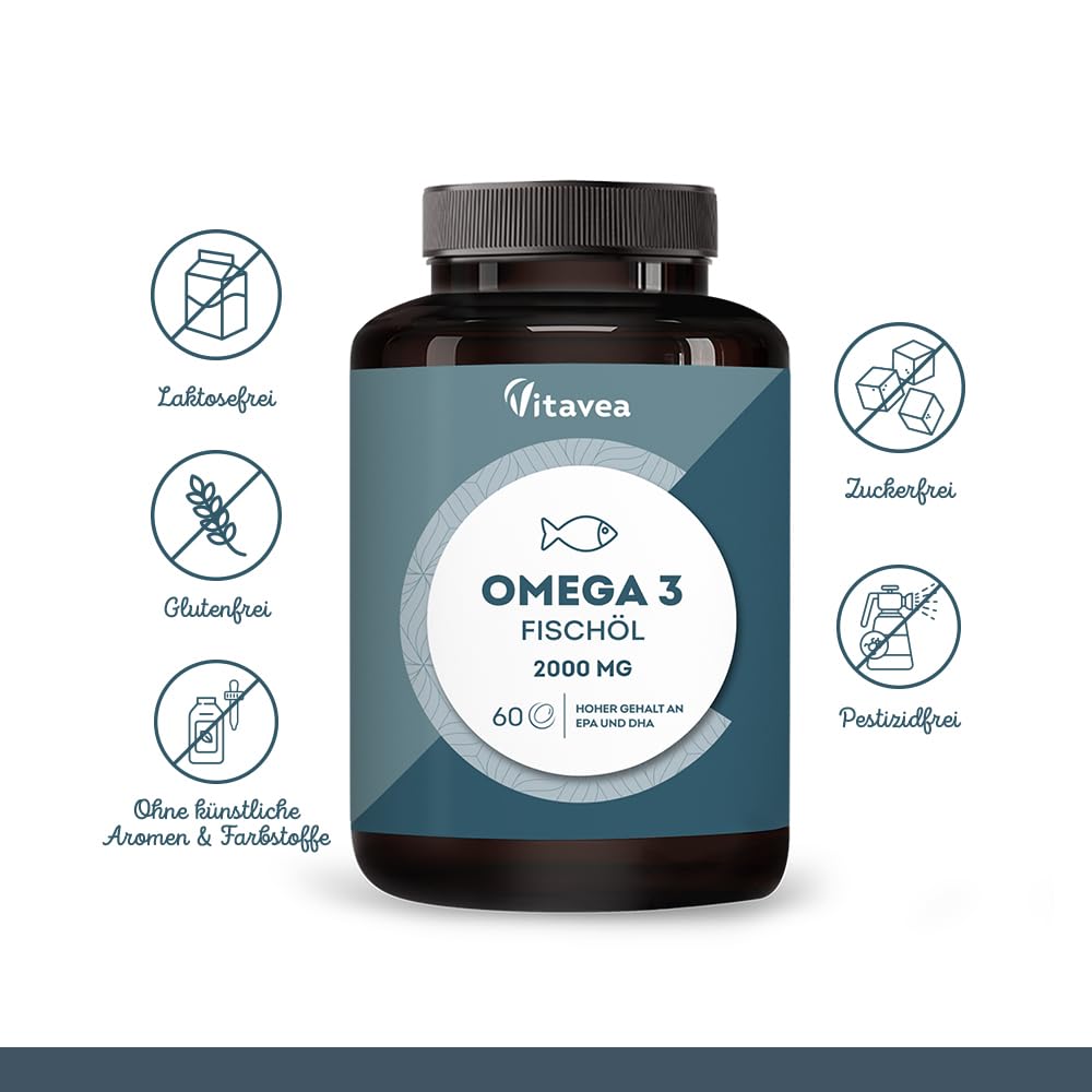 Omega 3 Wildfischöl 2000mg - 1000mg EPA, 500mg DHA - 60 Stück 4