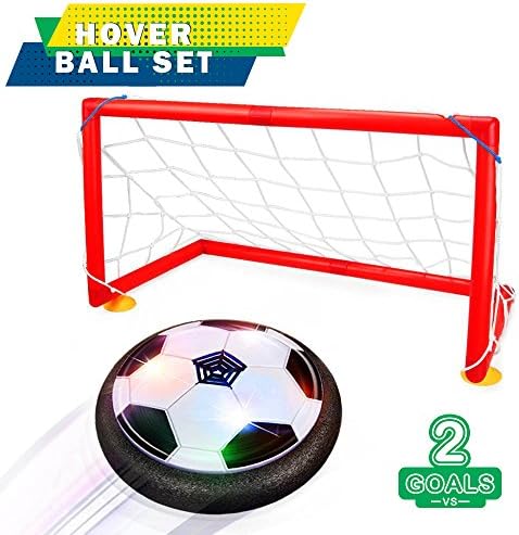UlaTree Direct Kids Toys,Soccer Goal Set Hover Football with 2 Gates,Toy for Boys/Girls Age of 2 3 4 5 6 7 8-16 Year Old,Children Gifts Sports Air Ball Indoor Outdoor Game with LED Lights