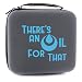 Essential Oil Carrying Case Holds 30 5ml/10ml/15ml Bottles "THERE'S AN OIL FOR THAT"; Gray Nylon Travel-Friendly Foam-Padded Aromatherapy Organizer w/Handle & Zipper primary