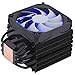 FSP Windale 6 CPU Cooler 6 Direct Contact Heatpipes 6mm Black Aluminum Alloy with 120mm Blue LED PWM Fan (AC601)