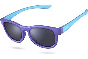 ACBLUCE Kids Polarized Sunglasses Sport TPEE Unbreakable Frame with Adjustable Strap for Boys Girls Age 5-13