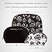 Adrienne Vittadini Cosmetic Makeup Bags: Compact Travel Toiletry Bag Set in Small, Medium and Large for Women and Girls - Black and Pink Hex