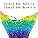 Anbaby Girl's 3 Pcs Mermaid Tail Swimwear Children Mermaid Clothing Cosplay Bikini Swimsuit Rainbow Style2 120CM