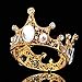 Stuffwholesale Queen Bun Tiara Austrian Crystal Crown Prom Banquet Hair Jewelry (Gold)