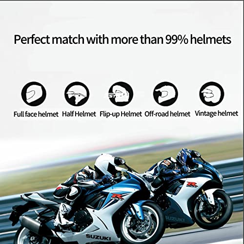 SCSETC Motorcycle Bluetooth Intercom S-8X 1000m 2 Riders Motorbike Helmet Communication System Headset Universal Wireless Interphone (Waterproof/Handsfree/Stereo Music/GPS/FM