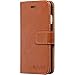 iPhone 6, 6s Wallet Case | Slim Folio Flip Faux Leather Cover with Cash and Credit Card Slots | Durable and Lightweight with Kickstand | Strong Magnetic Closure | 2 Free Bonuses | Brown
