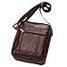 Small Genuine Leather Cross Body Messenger Bags Satchel Shoulder Bag for Men Brown