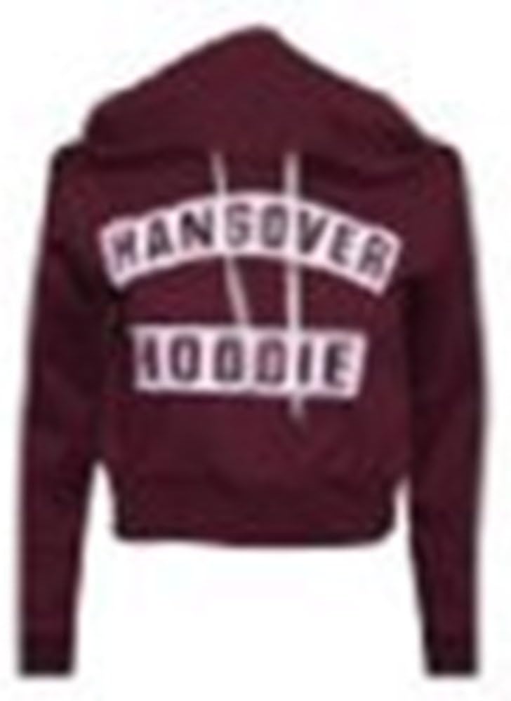 New Ladies 'Hangover Hoodie' Slogan Printed Long Sleeve Hoodie Top Sweatshirt (M/L (UK 12/14 EU 40/42), Wine)