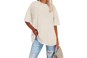 CHICALLURE Womens Oversized T Shirts Unisex Loose Fit Shirt Basic Vintage Washed Short Sleeve Tee Tops