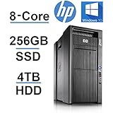 8 CORE COMPUTER with 16 Hyperthreads -HP Z800 Workstation - 2 X Intel QUAD CORE Xeon up to 3.33GHz - New 256GB SSD + 4TB HDD - 24GB DDR3 - 4 Monitor Capable - USB 3.0 (Certified Refurbished)