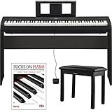 Yamaha P45 88 Weighted Keys Digital Piano w/ Yamaha L85 Furniture Stand ,Knox Bench and Focus Music Book/CD