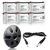 6 Pcs of Keenstone 3.7V 500mAh 25C LiPO Battery w/6-Port Battery Charger for Hubsan X4 H107 H107C H107D H108 H107L V252 JXD385, UDI U816A, JJRC H6C, Mini CP, Genius CP